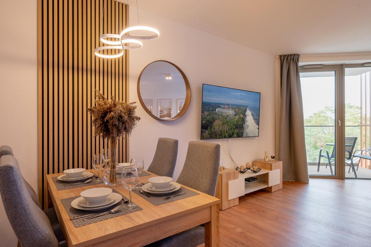 Pinea Sky Premium Apartament Z Widokiem Na Morze Ze Spa I Basenem Przy Plazy Поберово Экстерьер фото